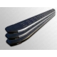 Пороги алюминиевые ТСС с накладкой серые для Jeep Wrangler 5D 2010-2018