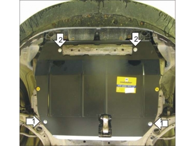 Защита картера и КПП Мотодор сталь 2 мм для Mazda CX-7 2006-2013