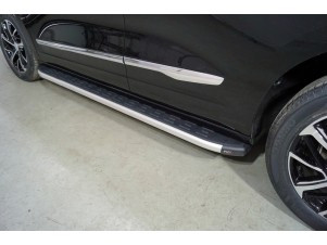 Пороги алюминиевые с пластиковой накладкой 1820 мм для Haval Jolion 1.5 2021 – н.в.  HAVJOL21-28AL