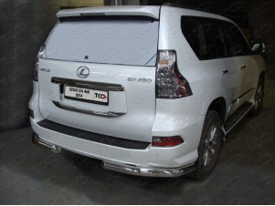 Защита заднего бампера уголки 76 мм для Lexus GX460 № LEXGX46014-08