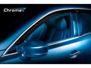 Дефлекторы окон Chromex с хромированным молдингом, 4 шт для Kia K5 № CHROMEX.63041