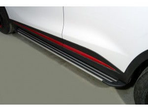 Пороги алюминиевые Slim Line Silver 1720 мм для Omoda C5 2022 – н.в. OMOC522-10S